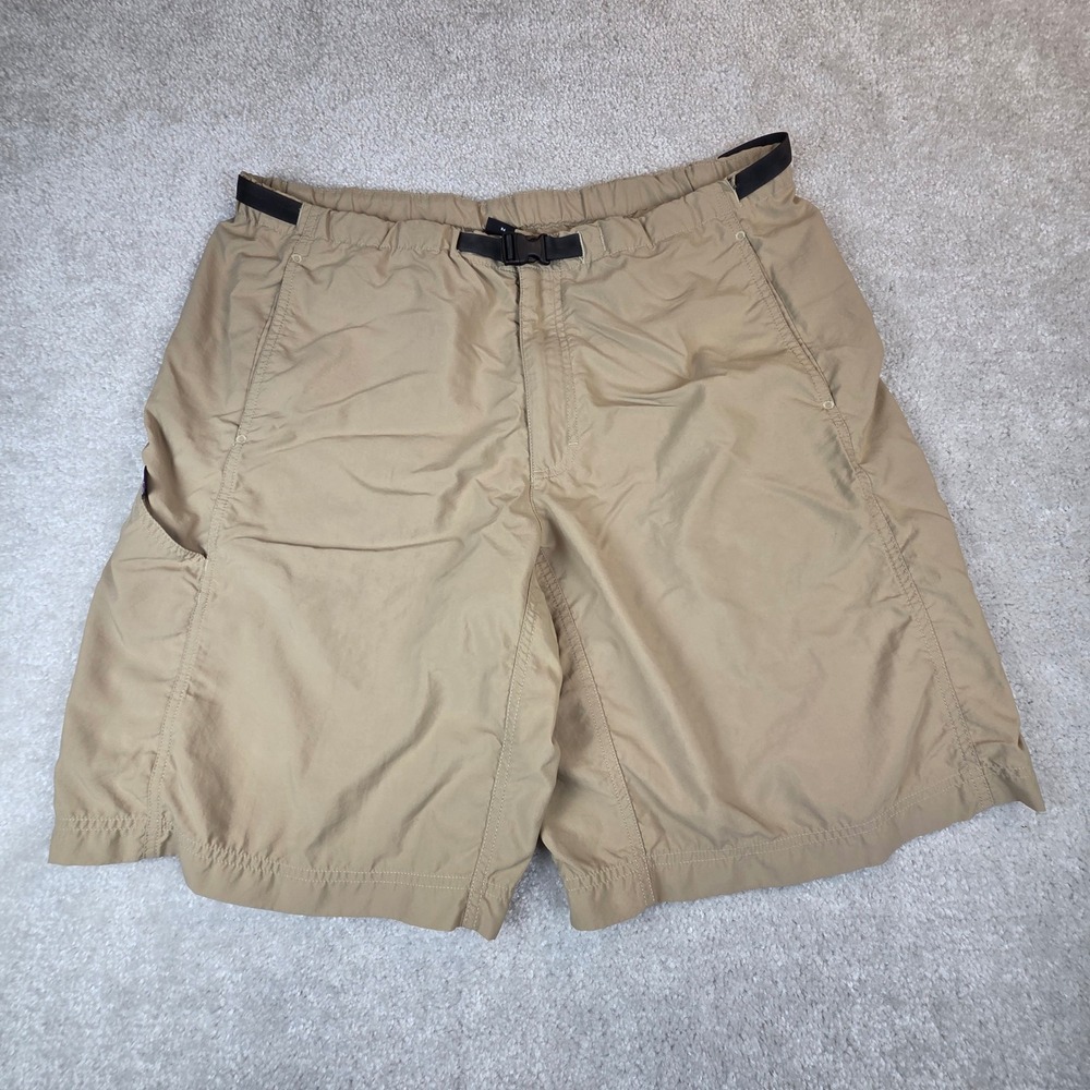 Patagonia Gi II Mens Large Tan Nylon Hiking Shorts Belted 10" Inseam
